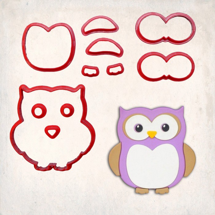 Stampo Per Biscotti A Forma Di Gufo - Zany Owl - 8 Cm (3.25 Inch) In Plastica Alimentare